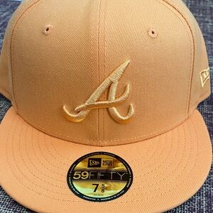 Atlanta Braves New Era Light Orange Fitted Cap 7 5/8
